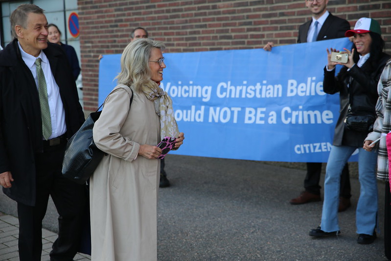 n the photo, the CitizenGO team shows support for Päivi Räsänen before her trial at the Supreme Court in Helsinki in September 2023.